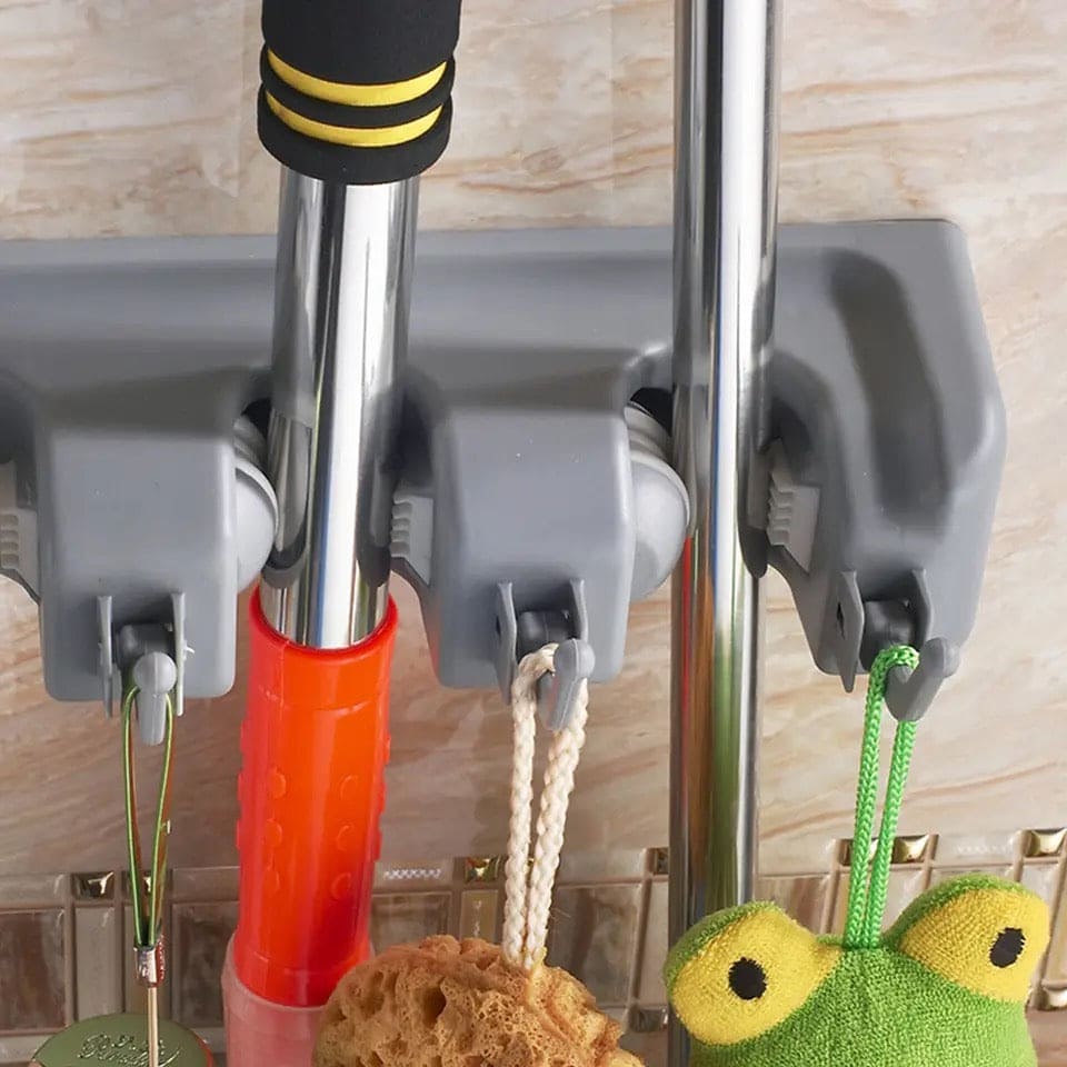 Magic Mop Holder, Multifunctional Broom Holder, ABS Mop Holder, Kitchen Bathroom Organizer Rack, Brush Broom Organizer Hanger, Household Mop Brush Hanger, 4 Position Broom And Mop Holder Magic Mop Holder, Multifunctional Broom Holder, ABS Mop Holder, Kitchen Bathroom Organizer Rack, Brush Broom Organizer Hanger, Household Mop Brush Hanger, 4 Position Broom And Mop Holder